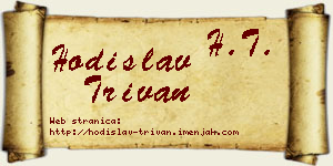 Hodislav Trivan vizit kartica